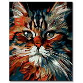 Persian Cat in Picasso Style Painting by Numbers
